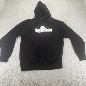 Superr Radical Hoodie Unisex Medium Black Casper Spellout Long Sleeve Pullover‎